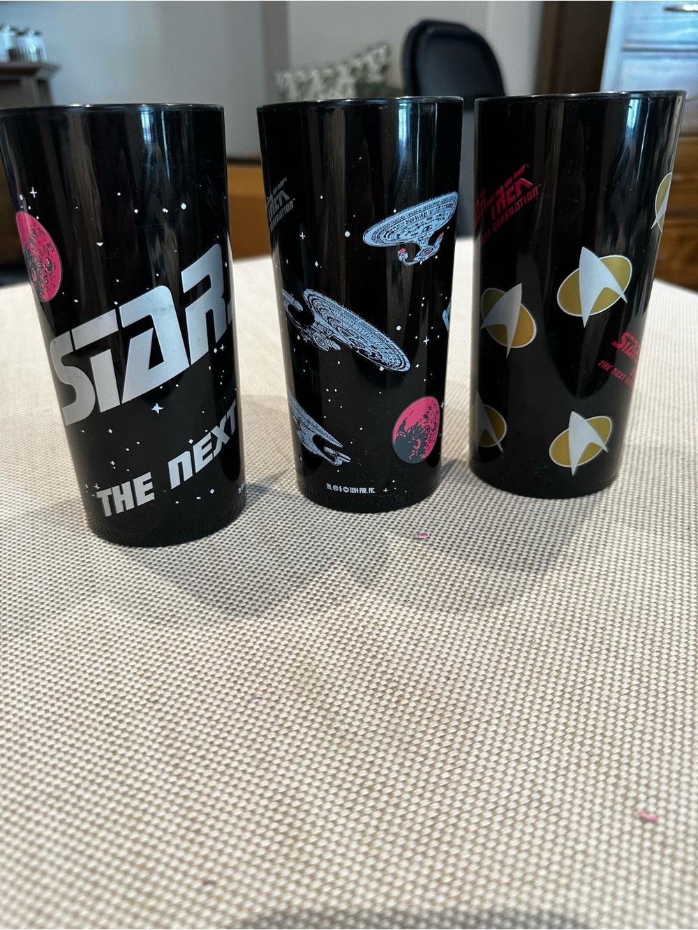 ZAK Star Trek Vintage 1994 set of 3 Cups NEW! RARE! $79 value
